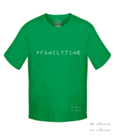 camiseta niño familytime verde www.decharcoencharco.com